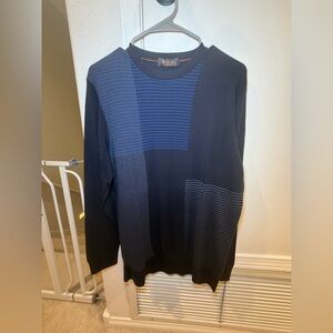 Loro Piana Blue Wool Sweater Size 56 (XXL)